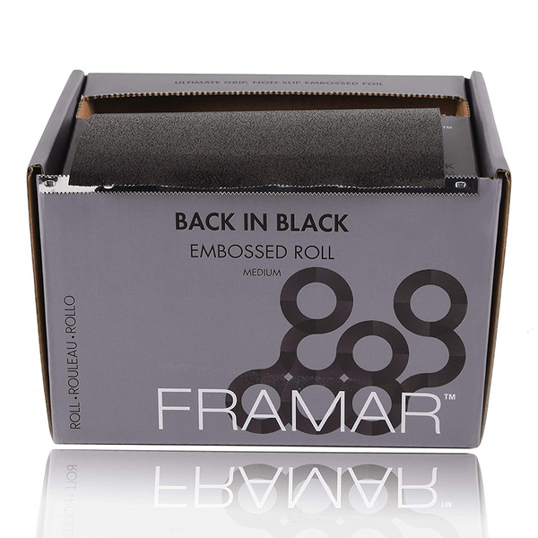 Framar Embossed Medium Foil Roll Back in Black- 320 ft